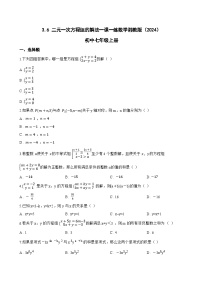 数学七年级上册（2024）二元一次方程组的解法课后作业题