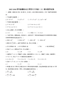 2025-2026学年新疆农业大学附中八年级（上）期末数学试卷（含答案+解析）