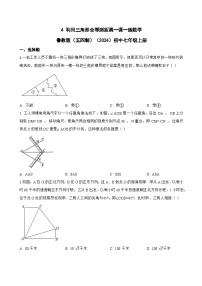 初中鲁教版（五四学制）（2024）第一章 三角形4 利用三角形全等测距离综合训练题