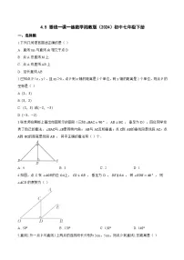 数学湘教版（2024）垂线综合训练题