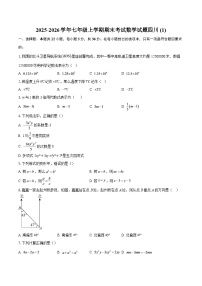 2025-2026学年七年级上学期期末考试数学试题四川 (1)-自定义类型