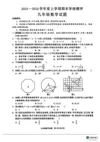 河南驻马店市平舆县2025一2026学年度上学期期末学情测评九年级数学试题