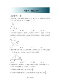 中考数学第一轮复习专题25 等腰三角形（专项练习含答案）