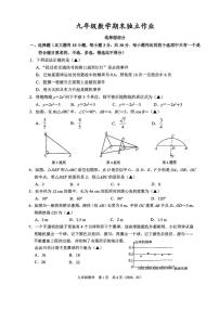 2025-2026学年浙江省杭州市临平区九年级上学期1月月考数学试卷（含答案）