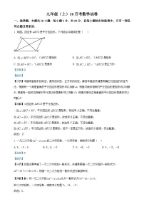 广东省梅州市五校联考2024—2025学年上学期10月月考九年级数学试卷（解析版）-A4