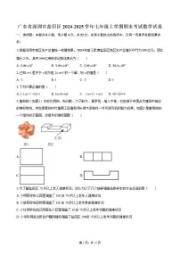 广东省深圳市盐田区2024-2025学年七年级上学期期末考试数学试卷（含答案）
