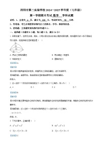 广东省深圳市第二实验学校2024—2025学年上学期七年级数学期末测试卷（解析版）-A4