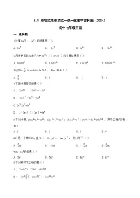 苏科版（2024）单项式乘单项式当堂达标检测题