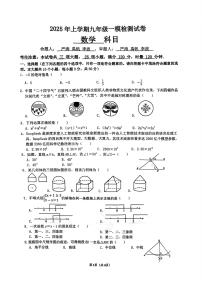 2025湖南长沙雅礼教育集团中考第一次模拟考试数学试题+答案