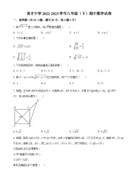 广东省广州市越秀区育才中学八年级下学期期中数学试题（原卷版）-A4