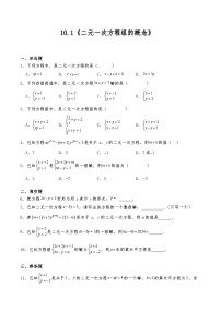 数学七年级下册（2024）二元一次方程组的概念精练