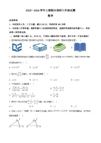 河南周口市西华县2025一2026学年上学期期末调研八年级试题+数学（试卷+解析）