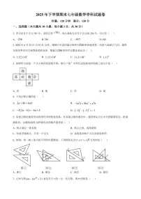 湖南湘潭市岳塘区2025-2026学年七年级上学期期末考试数学试卷（试卷+解析）