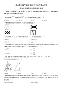 2025-2026学年湖北老河口市九年级上学期期末学业质量综合监测数学试卷（学生版）