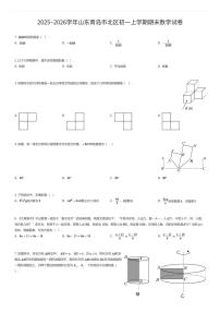2025~2026学年山东青岛市北区初一上学期期末数学试卷（有答案解析）