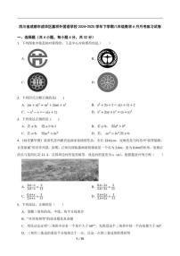 2024-2025学年四川省成都市成华区嘉祥外国语学校下学期八年级数学6月月考练习_(含答案_)试卷