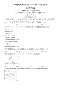 2025-2026学年四川省达州市渠县八年级上学期期末数学试卷（学生版）