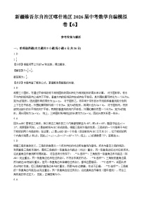 新疆维吾尔自治区喀什地区2026届中考数学自编模拟卷【6】