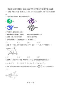 2025-2026学年浙江省台州市路桥区上学期九年级数学期末试题（含答案）
