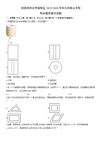 2025-2026学年陕西省西安市雁塔区九年级上学期期末检测数学试卷（学生版）