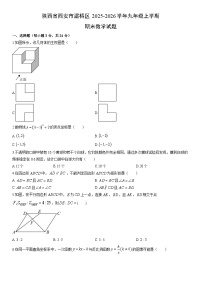 2025-2026学年陕西省西安市灞桥区九年级上学期期末数学试卷（学生版）