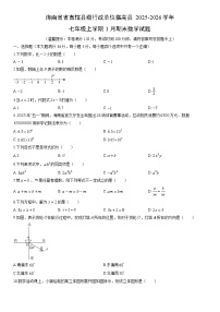 2025-2026学年海南省省直辖县级行政单位临高县七年级上学期1月期末数学试卷（学生版）