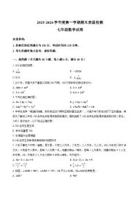 安徽省合肥市第三十八中学2025-2026学年第一学期七年级期末数学试卷