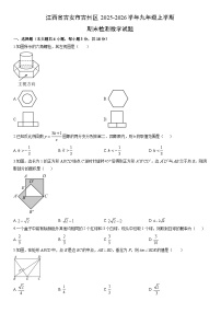 2025-2026学年江西省吉安市吉州区九年级上学期期末检测数学试卷（学生版）