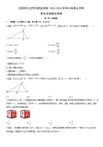 2025-2026学年江西省九江市浔阳区名校九年级上学期期末考试数学试卷（学生版）