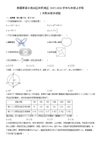 2025-2026学年新疆维吾尔自治区和田地区九年级上学期1月期末数学试卷（学生版）