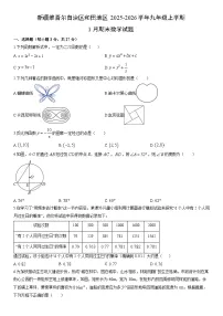 2025-2026学年新疆维吾尔自治区和田地区九年级上学期1月期末数学试卷（学生版）
