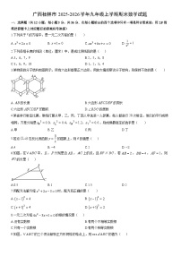 2025-2026学年广西桂林市九年级上学期期末数学试卷（学生版）