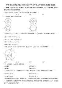 2025-2026学年广东省汕头市金平区九年级上学期期末考试数学试卷（学生版）