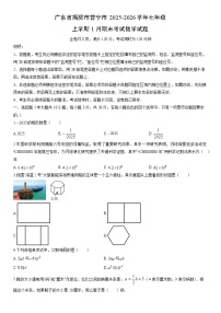 2025-2026学年广东省揭阳市普宁市七年级上学期1月期末考试数学试卷（学生版）