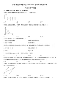2025-2026学年广东省揭阳市惠来县九年级上学期1月期末数学试卷（学生版）