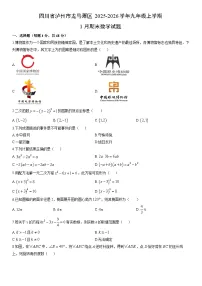 2025-2026学年四川省泸州市龙马潭区九年级上学期1月期末数学试卷（学生版）