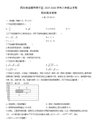 2025-2026学年四川省成都市青羊区八年级上学期期末数学试卷（学生版）