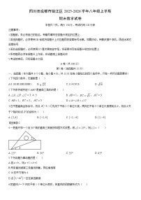 2025-2026学年四川省成都市锦江区八年级上学期期末数学试卷（学生版）