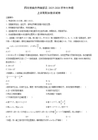 2025-2026学年四川省南充市南部县七年级上学期期末数学试卷（学生版）