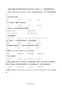 2025-2026学年湖北省武汉市江汉区八年级（上）期末数学试卷（含答案）