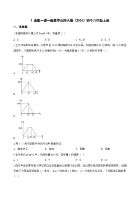 初中数学北师大版（2024）八年级上册（2024）1 函数巩固练习