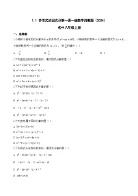 初中数学湘教版（2024）八年级上册（2024）1.1 多项式的因式分解测试题