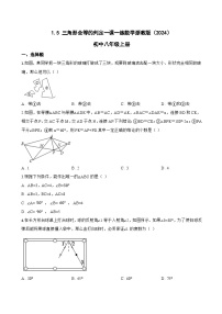 初中数学浙教版（2024）八年级上册（2024）1.5 三角形全等的判定当堂检测题