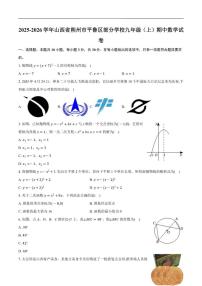 2025-2026学年山西省朔州市平鲁区部分学校九年级上学期期中数学_(含答案_)试卷