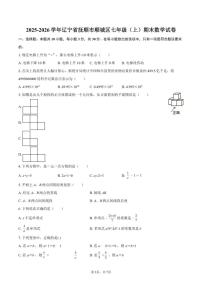 2025-2026学年辽宁省抚顺市顺城区七年级（上）期末数学试卷