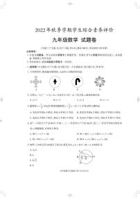 云南省昭通市威信县2022-2023学年九年级上学期期末测试数学试题（含答案）