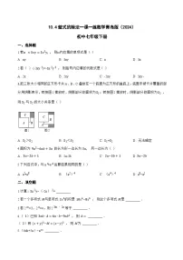 初中数学青岛版（2024）七年级下册（2024）整式的除法同步练习题