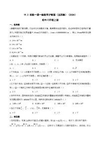 初中数学沪教版（五四制）（2024）八年级上册（2024）19.2 实数课时训练
