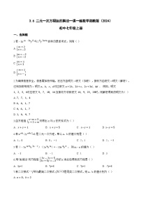 湘教版（2024）七年级上册（2024）二元一次方程组的解法课后测评