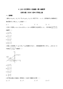 数学八年级上册（2024）4 二元一次方程与一次函数当堂检测题